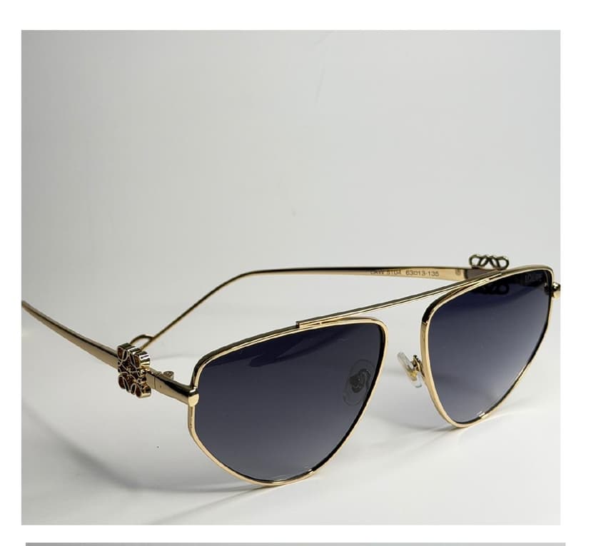 Aviador Metal, Dourado, Lente Azul Escuro
