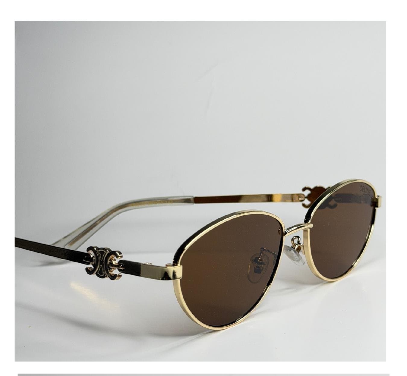 Retangular Slim, Acetato Preto, Lente Marrom
