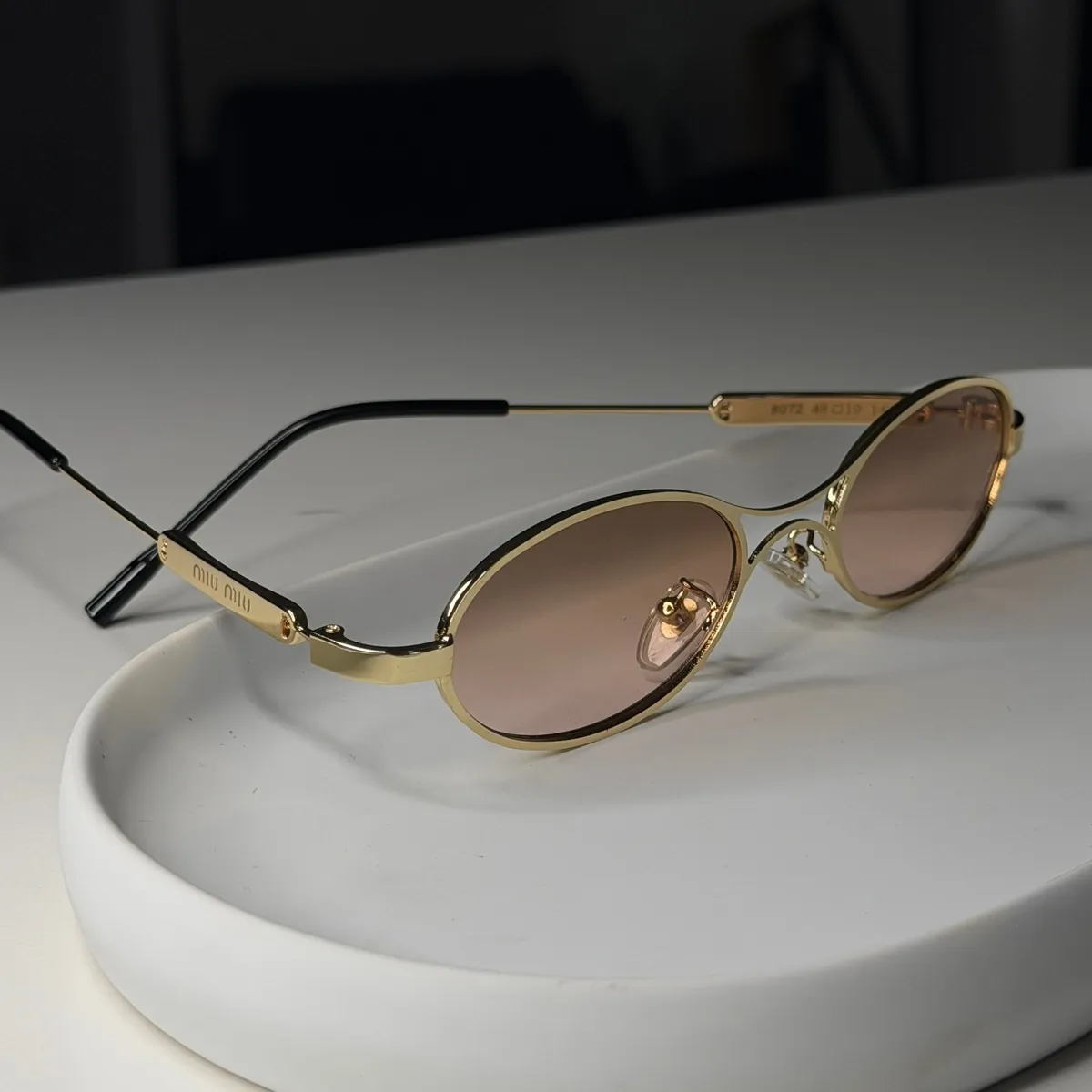 Oval Slim Metal, Dourado, Lente Rosé