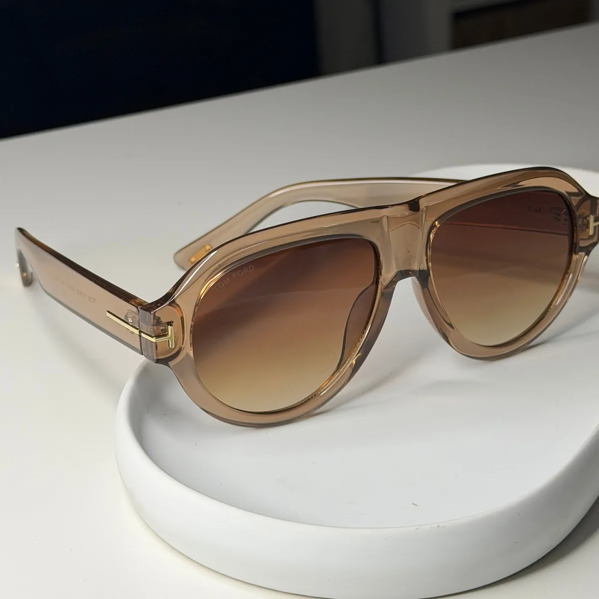 Aviador Acetato, Caramelo Translúcido, Lente Degradê